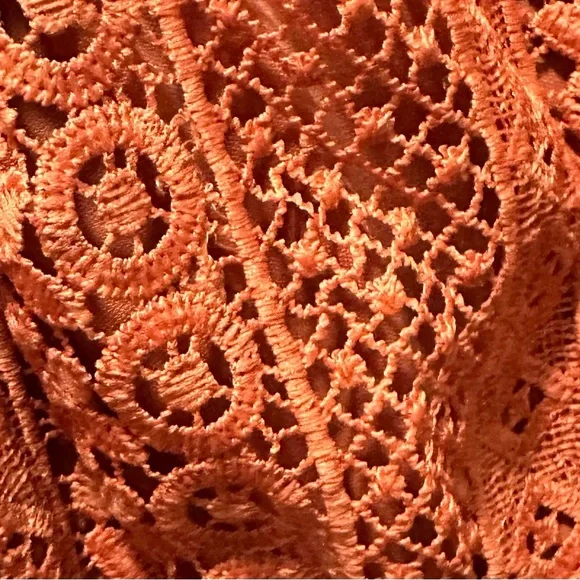 Beautiful orange strapless crochet maxi dress - Picture 2 of 4